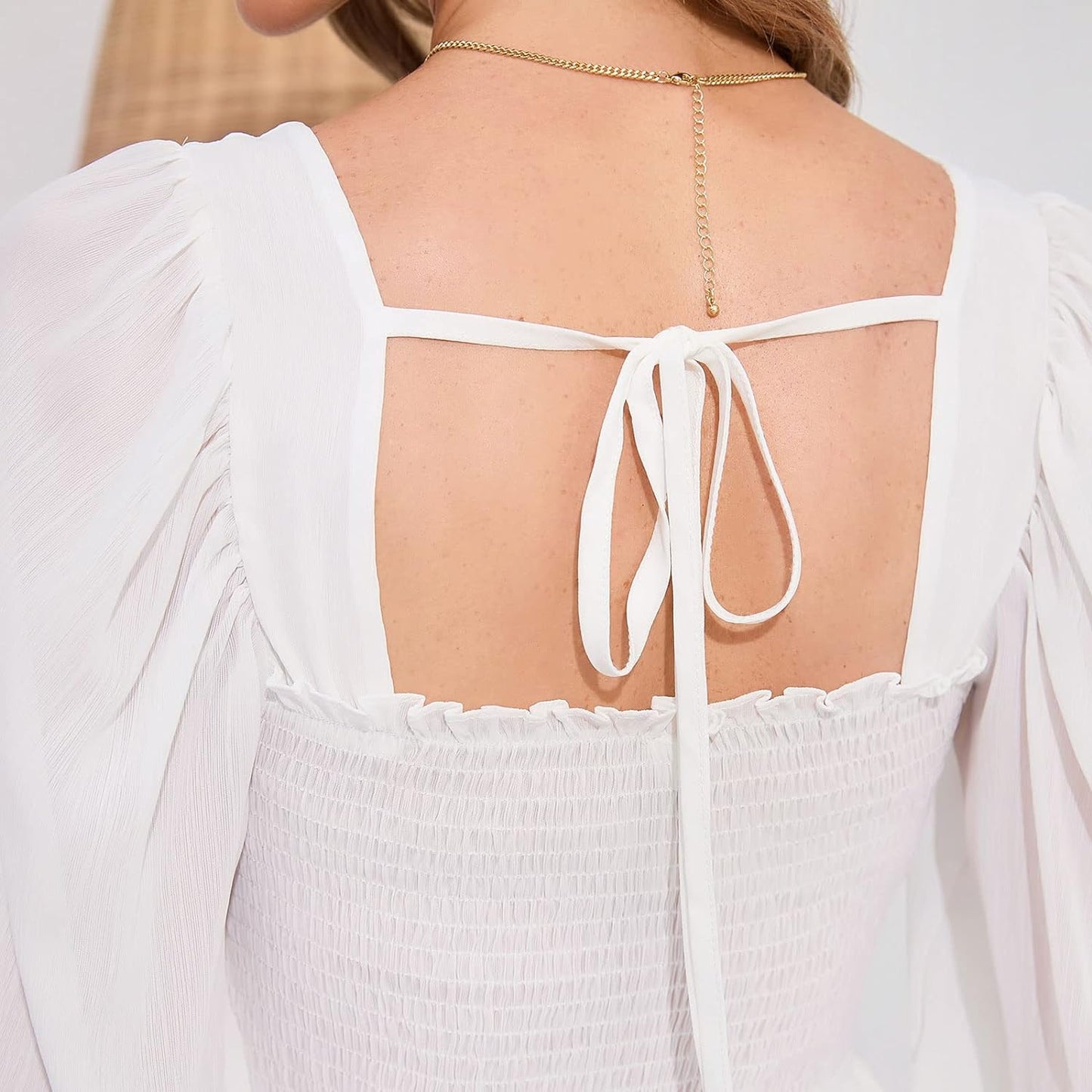 Byinns Women's 2024 Square Neck Ruffle Dress Long Sleeve Floral Print Tiered Tie Back Layered Swing Mini Dress