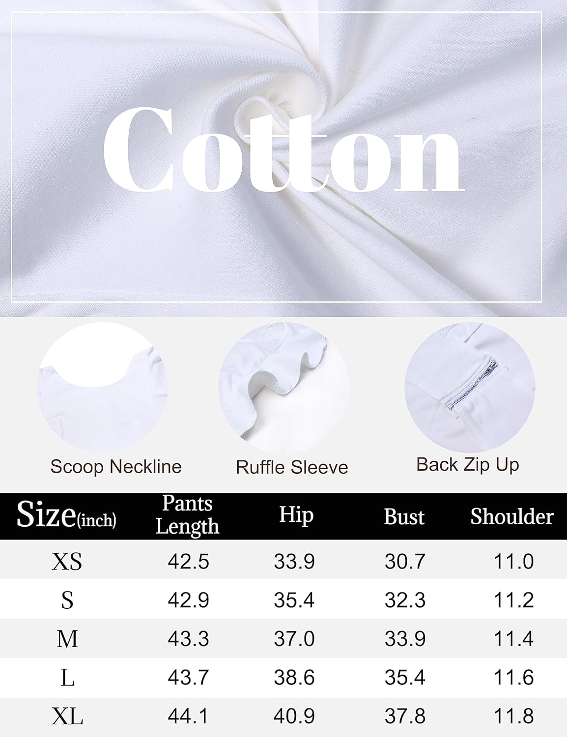 Omoone Women's Flared Denim Jumpsuit Ruffle Sleeve Backless Jeans Jumper Long Rompers