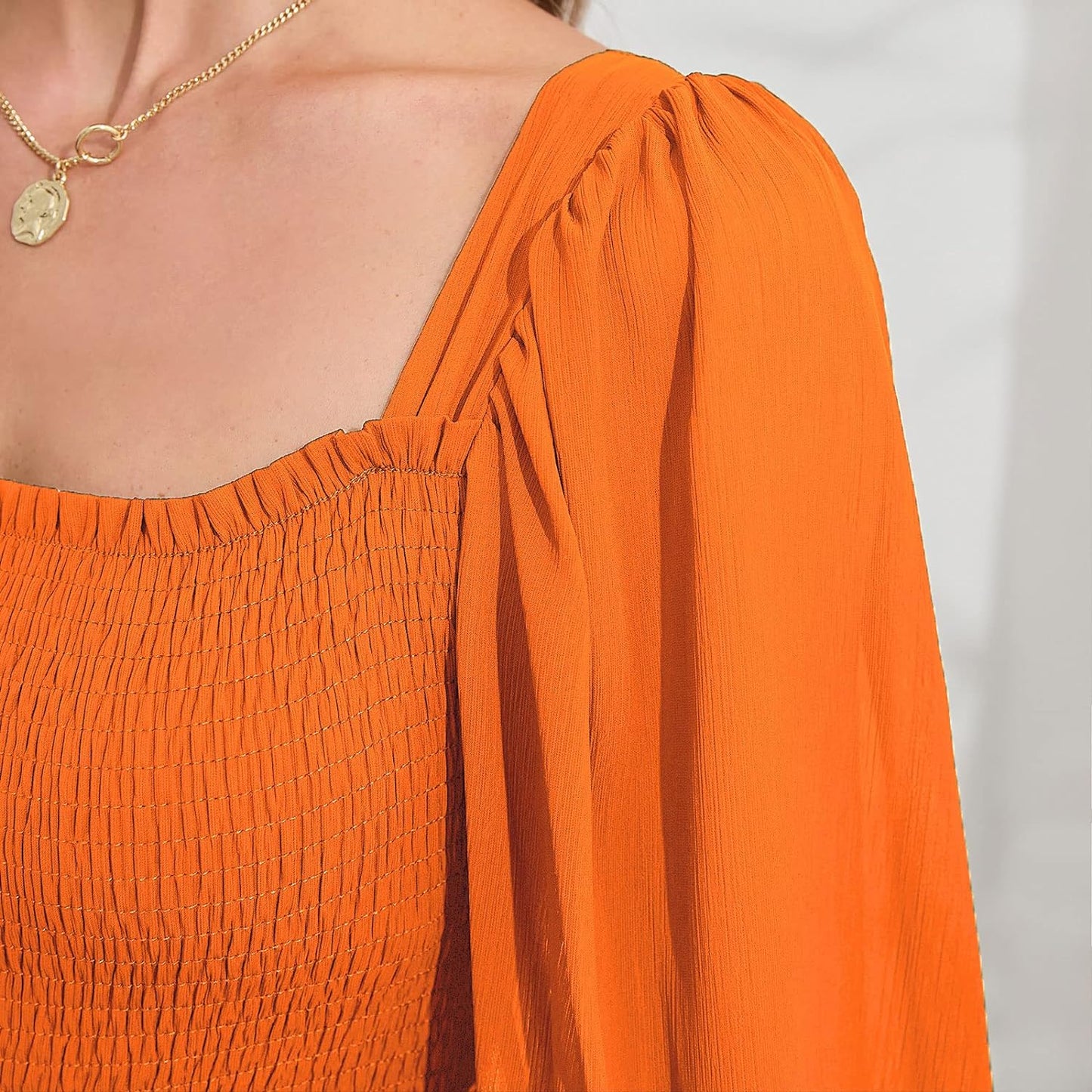 Byinns Women's 2024 Square Neck Ruffle Dress Long Sleeve Floral Print Tiered Tie Back Layered Swing Mini Dress