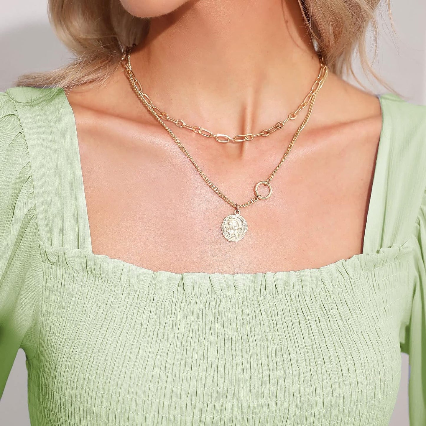 Byinns Women's 2024 Square Neck Ruffle Dress Long Sleeve Floral Print Tiered Tie Back Layered Swing Mini Dress